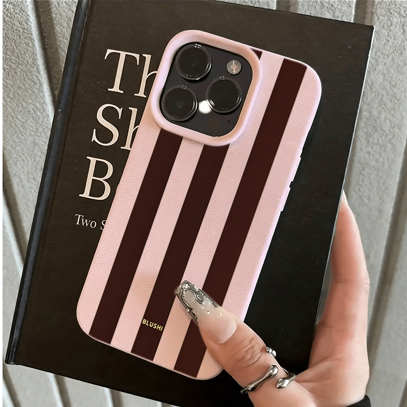 Custodia per telefono: Custodia alla moda con strisce marroni e…