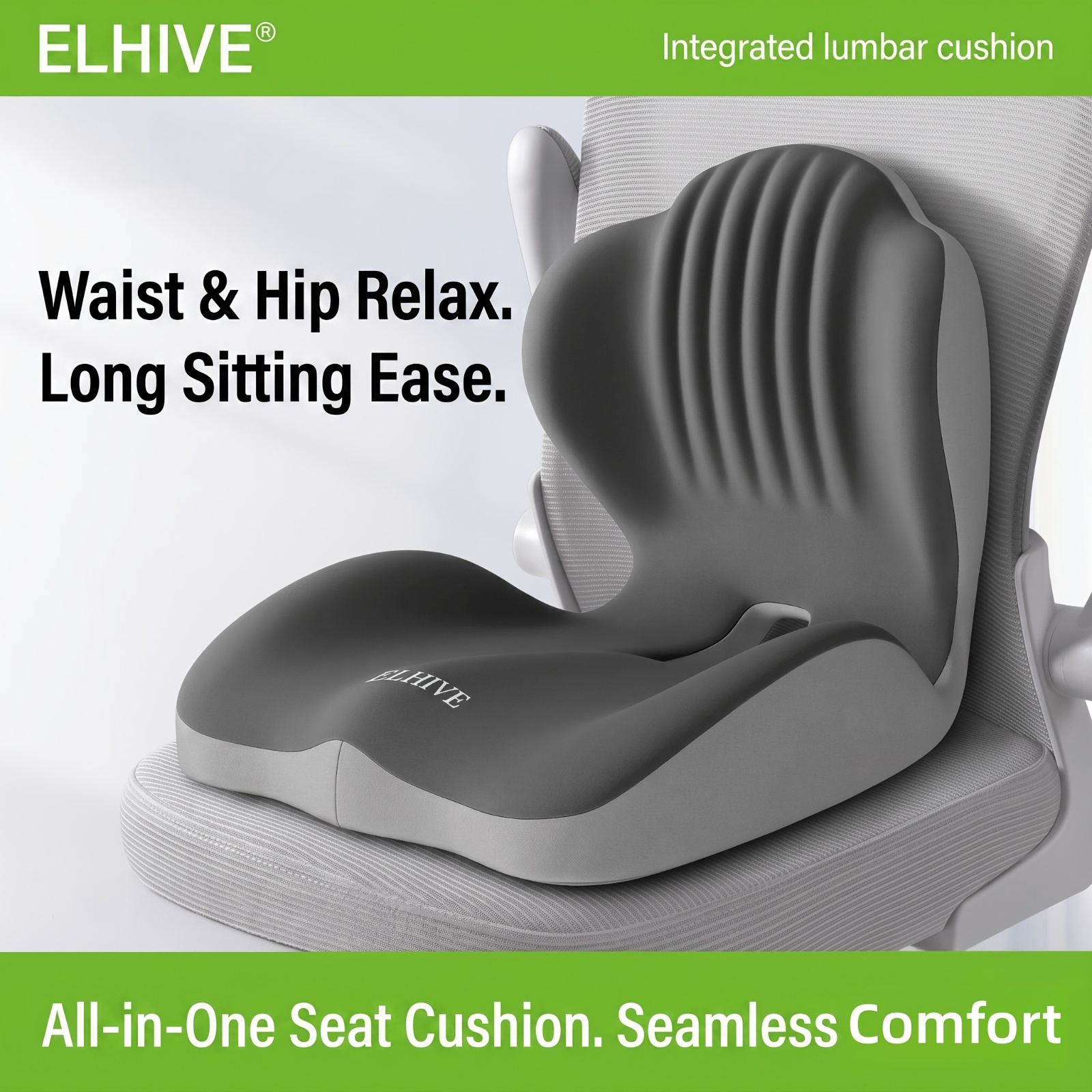 Cuscino Ergonomico in Memory Foam per Seduta e Schienale…
