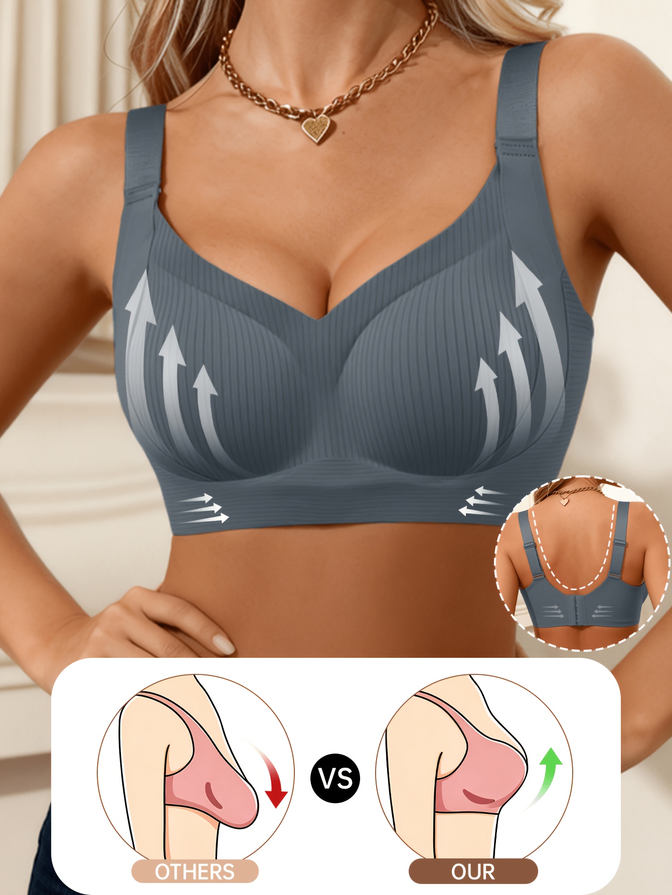 Reggiseno push-up da donna con spalline larghe, venduto…