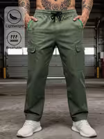 Pantaloni lunghi cargo sportivi casual da uomo per attività…