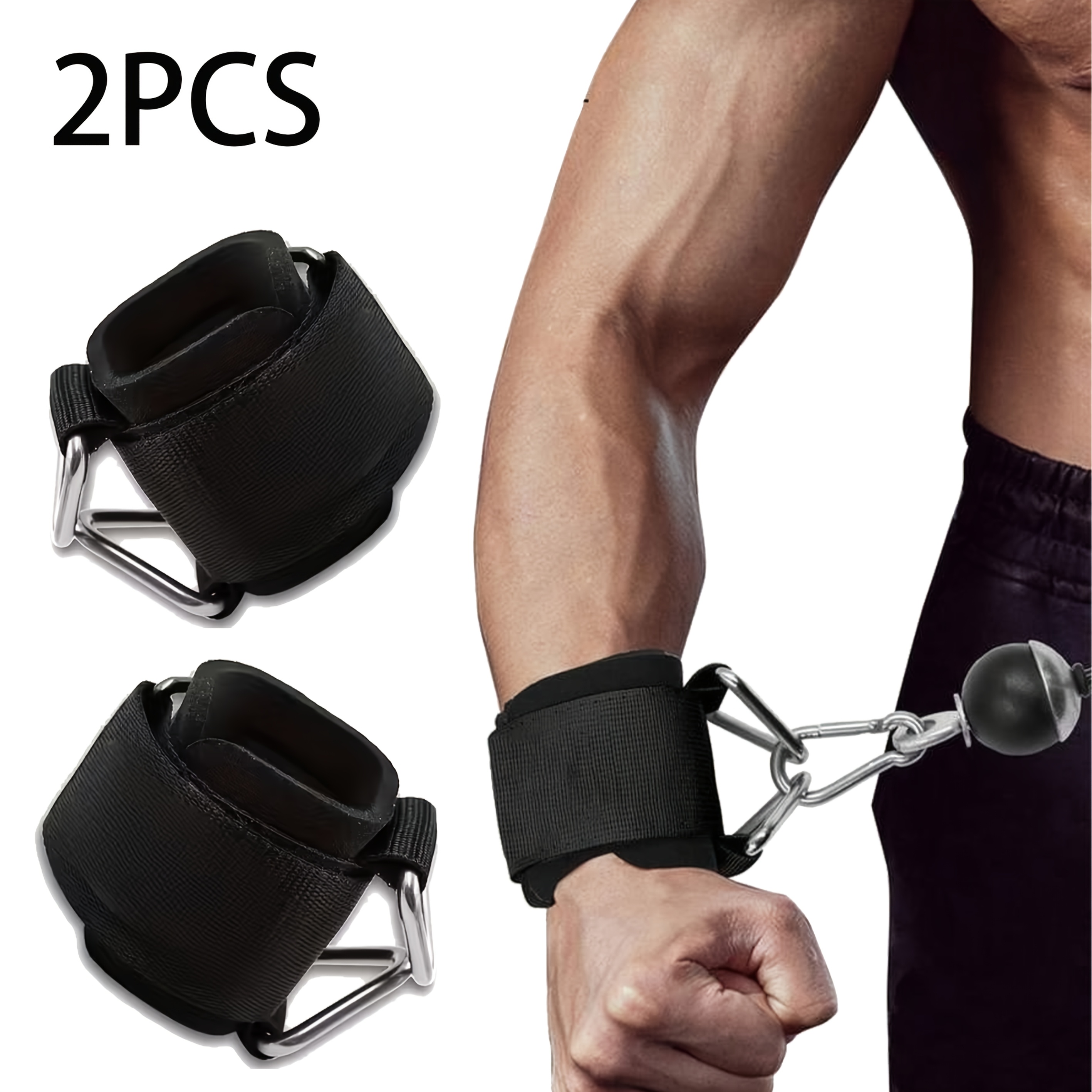 Polsiera da fitness regolabile con design antiscivolo. Polsiera…