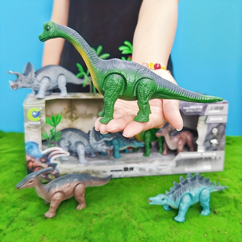 Set da 6 pezzi di giocattoli dinosauri a carica che camminano…