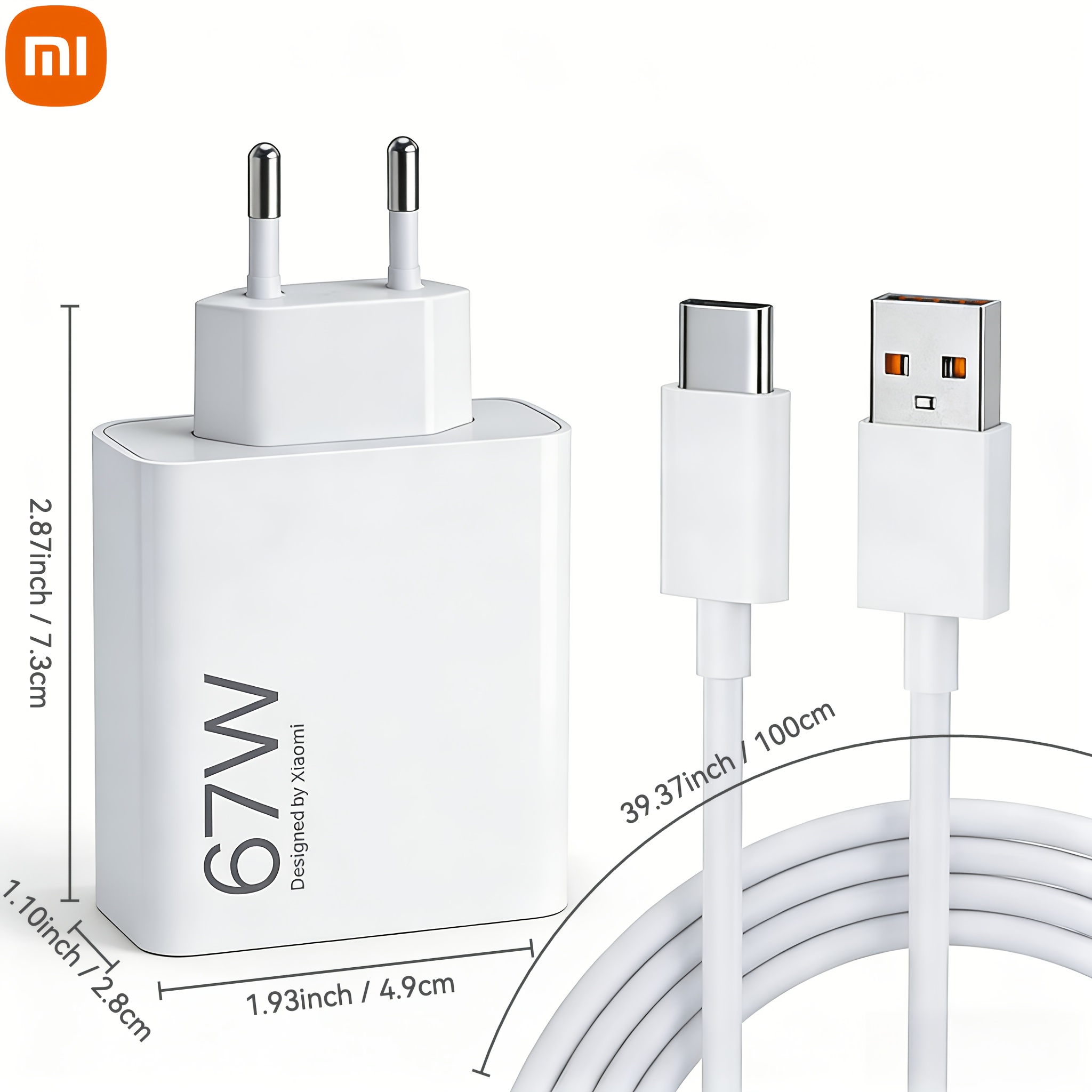 Set Caricabatterie Rapido Xiaomi 67W Versione Globale, Spina UE…