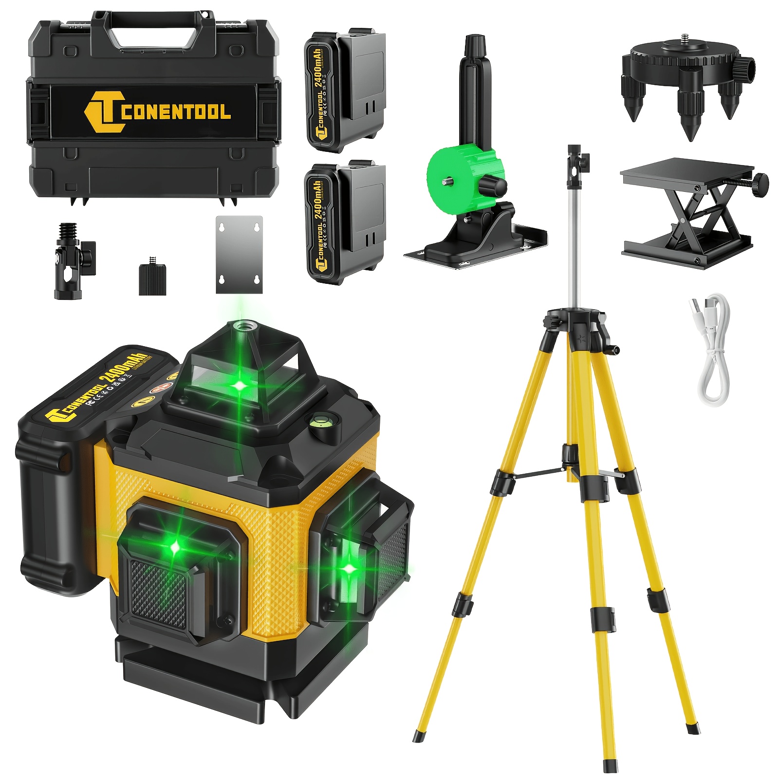 Livella Laser 360 Autolivellante, Linea Verde 4D 16 Linee…