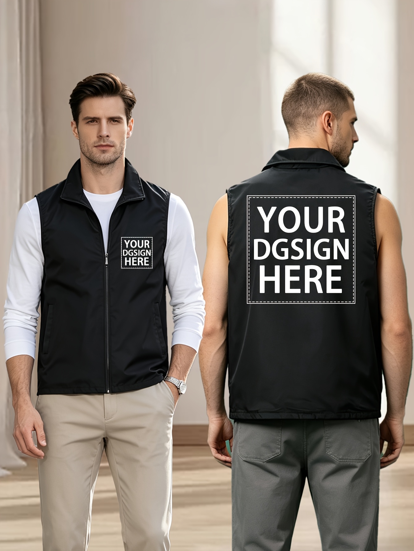 Gilet da lavoro con logo stampato personalizzato, Gilet per…
