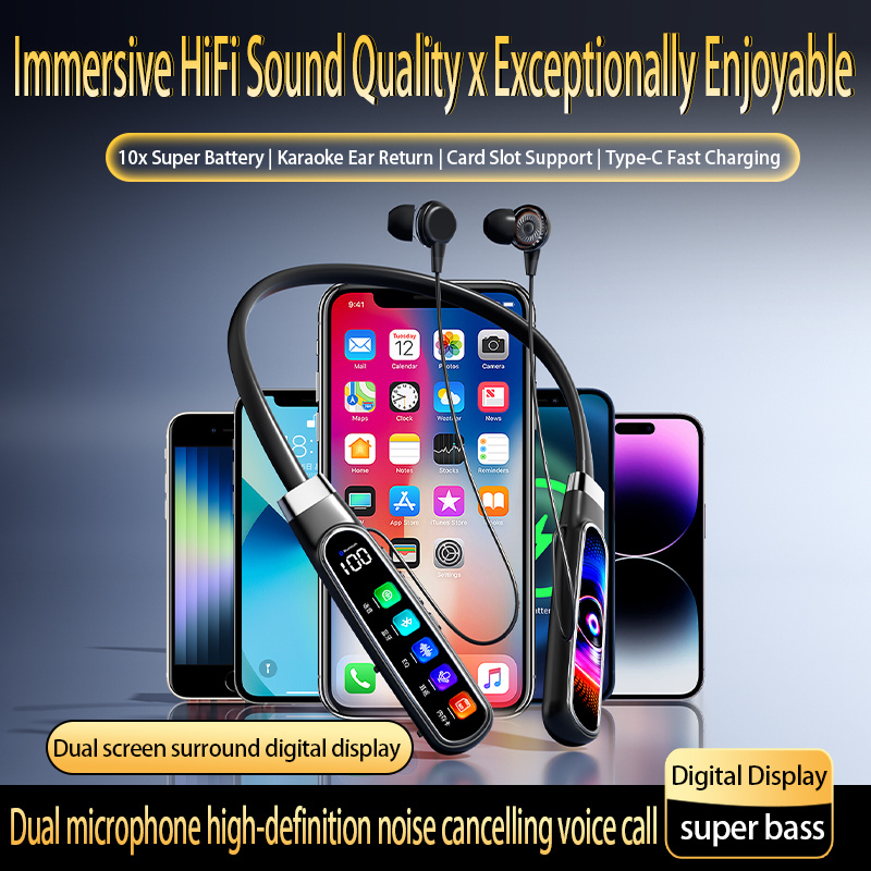 Auricolari Intrauricolari con Display Digitale, Cuffie a Fascia…