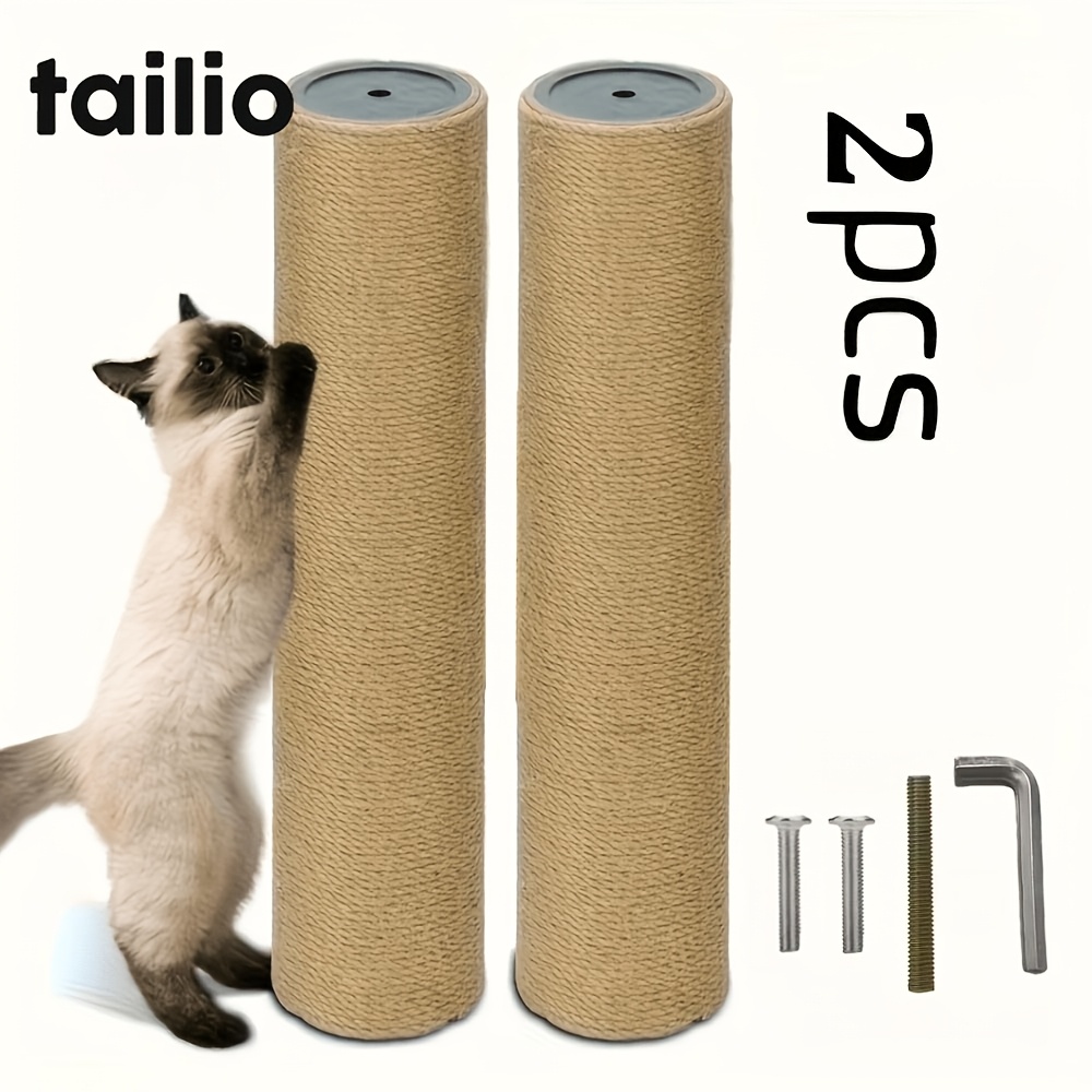2 pezzi TAILIO Tiragraffi a più livelli per gatti con palo in…
