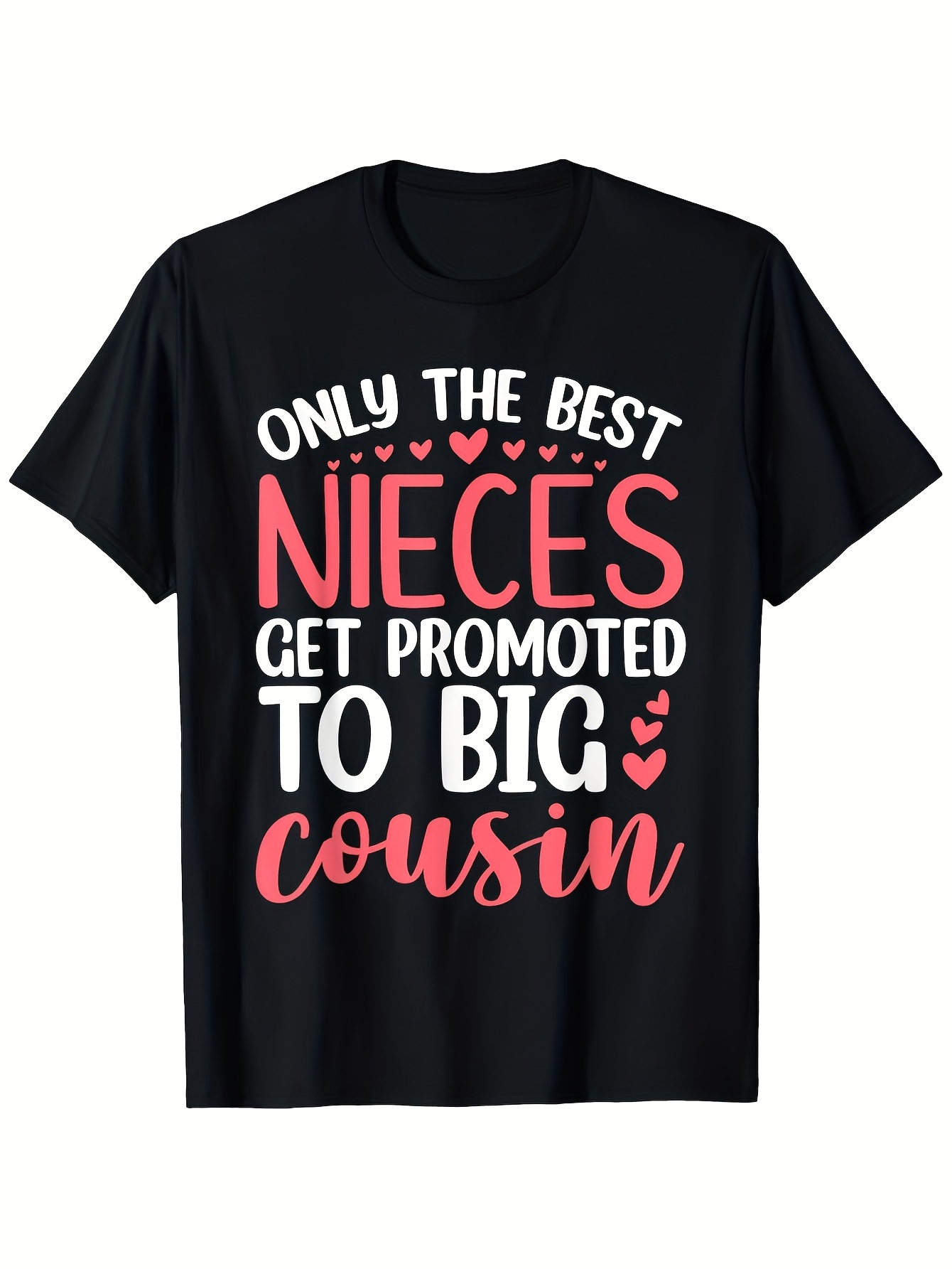 T-shirt nera da uomo con stampa annuncio promozione - N~LUS~