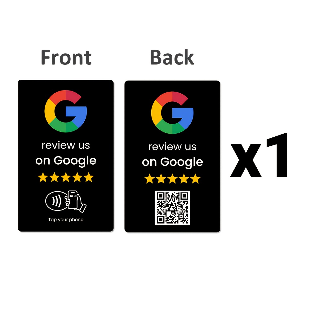 Carta NFC Tocca e Seguici con Codice QR, Carta di Recensione per…