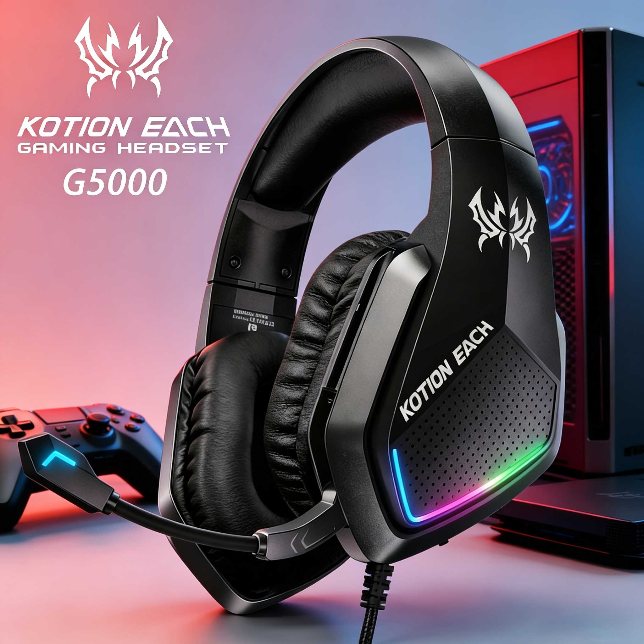 Cuffie da gaming G5000 con cancellazione del rumore, microfono…