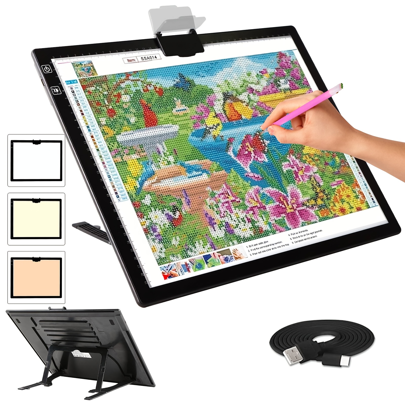 Tavoletta Luce A3 per Disegno - Tavola Luce Portatile Senza Fili…