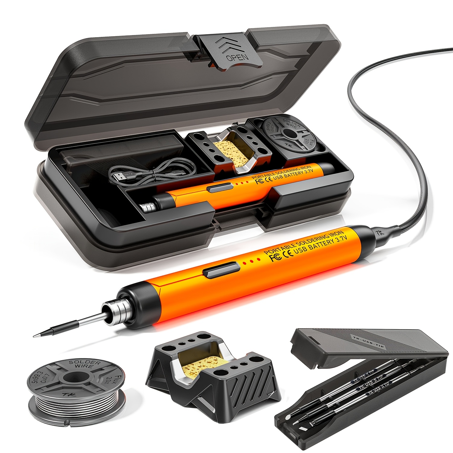 1 pz Saldatore USB o a batteria a doppio uso, con 3 nuclei…