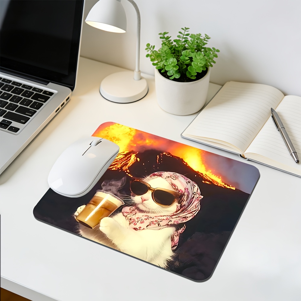 1pz Tappetino per Mouse Portatile con Meme Divertenti di Gatti…