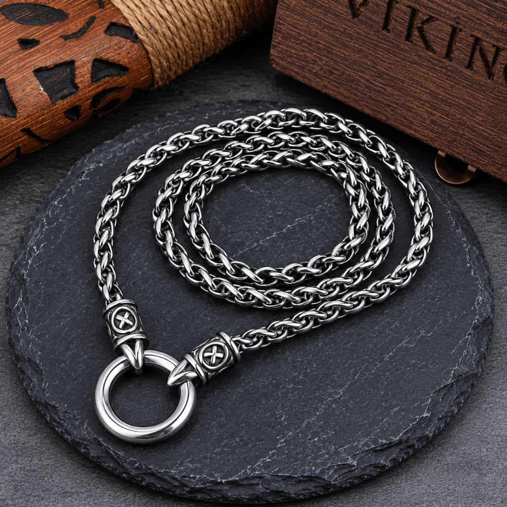 Nuova collana chiglia in stile etnico vichingo vintage per uomo…