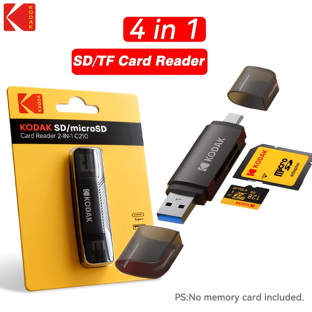 Kodak 4-In-1 Lettore di Schede USB 3.0 e Adattatore Universale…