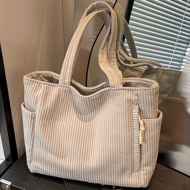 Borsa tote da donna in velluto a coste Perfect Lily - Borsa a…