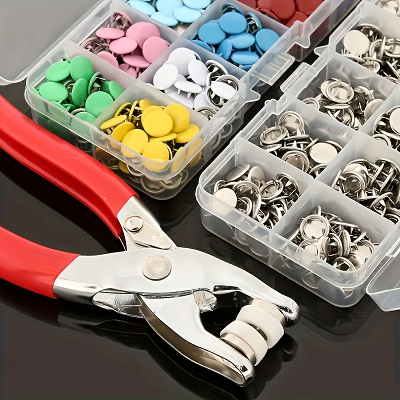 Kit di 402 bottoni con pinza manuale, colori assortiti, per…