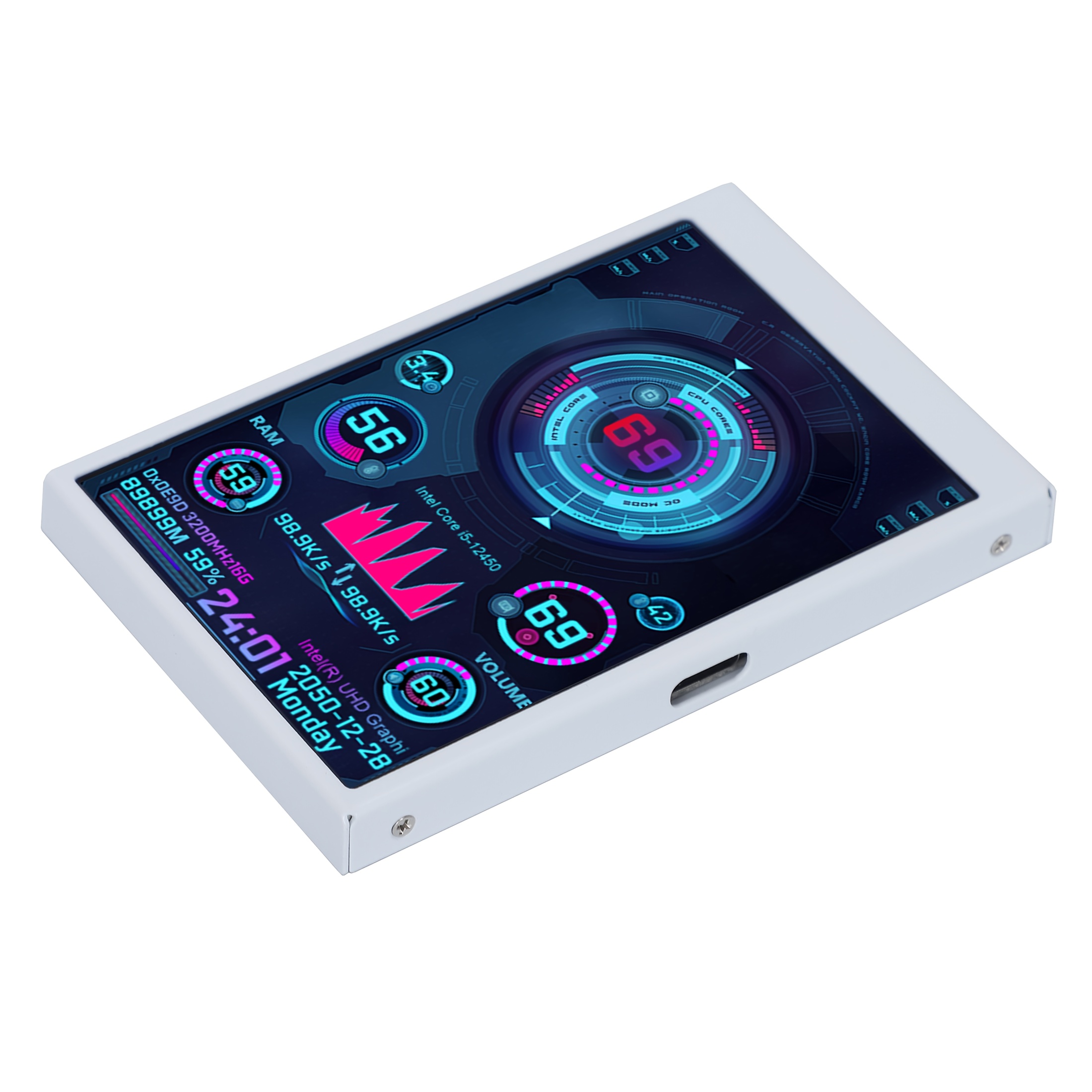 Display secondario da 8,89 cm, monitor IPS a angolo di visione…