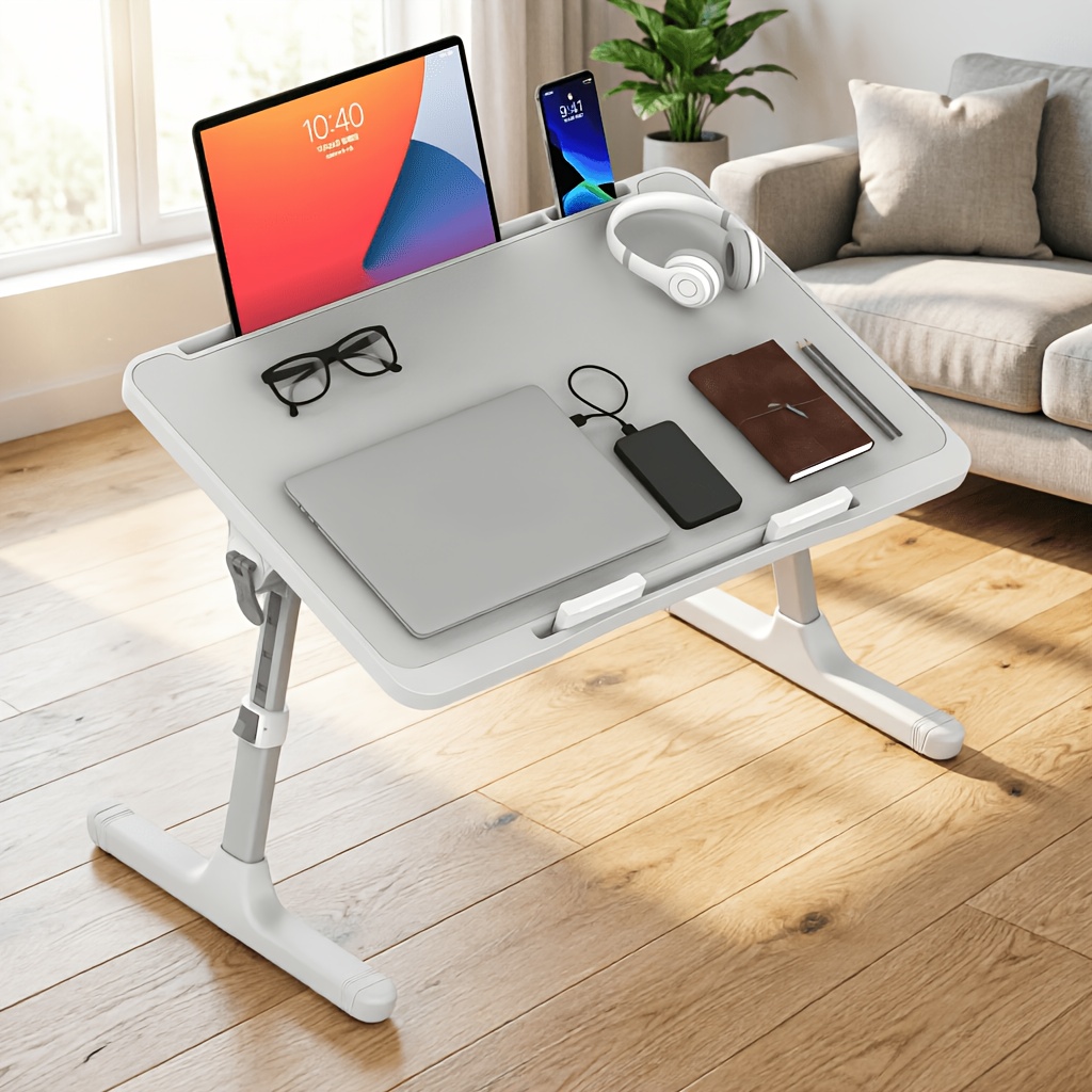 Scrivania Pieghevole per Laptop, Scrivania Pieghevole Regolabile…