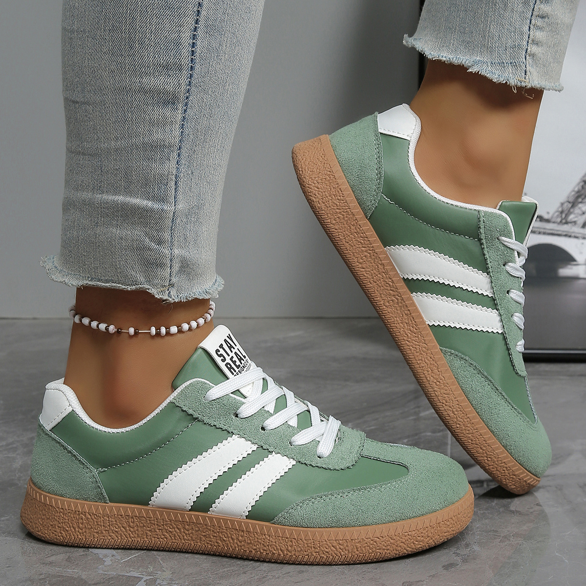 ZOSIVC Scarpe Sportive da Donna alla Moda Casual con Lacci e…