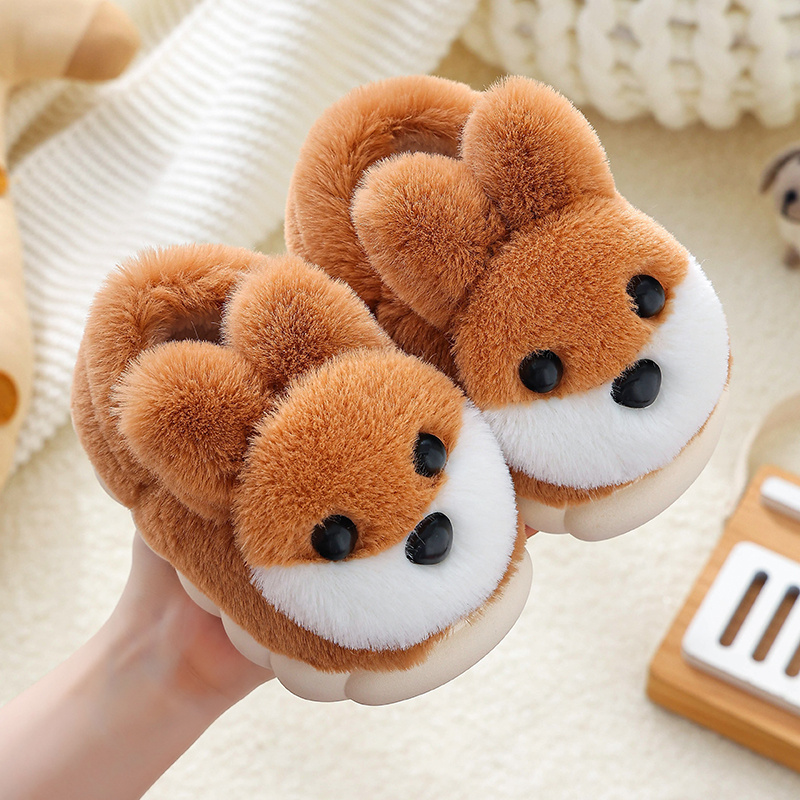 Pantofole in peluche per bambini, motivo panda invernale con…