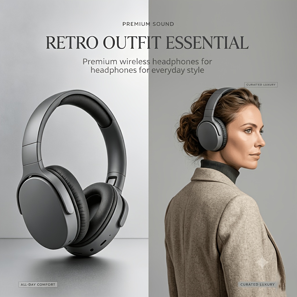 Cuffie Over-Ear Wireless Ada Dud 2026, Audio ad Alta Fedeltà con…