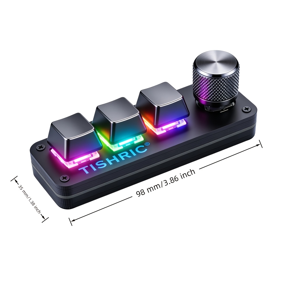Tastiera da gioco ergonomica 3+1 4 tasti con manopola per…