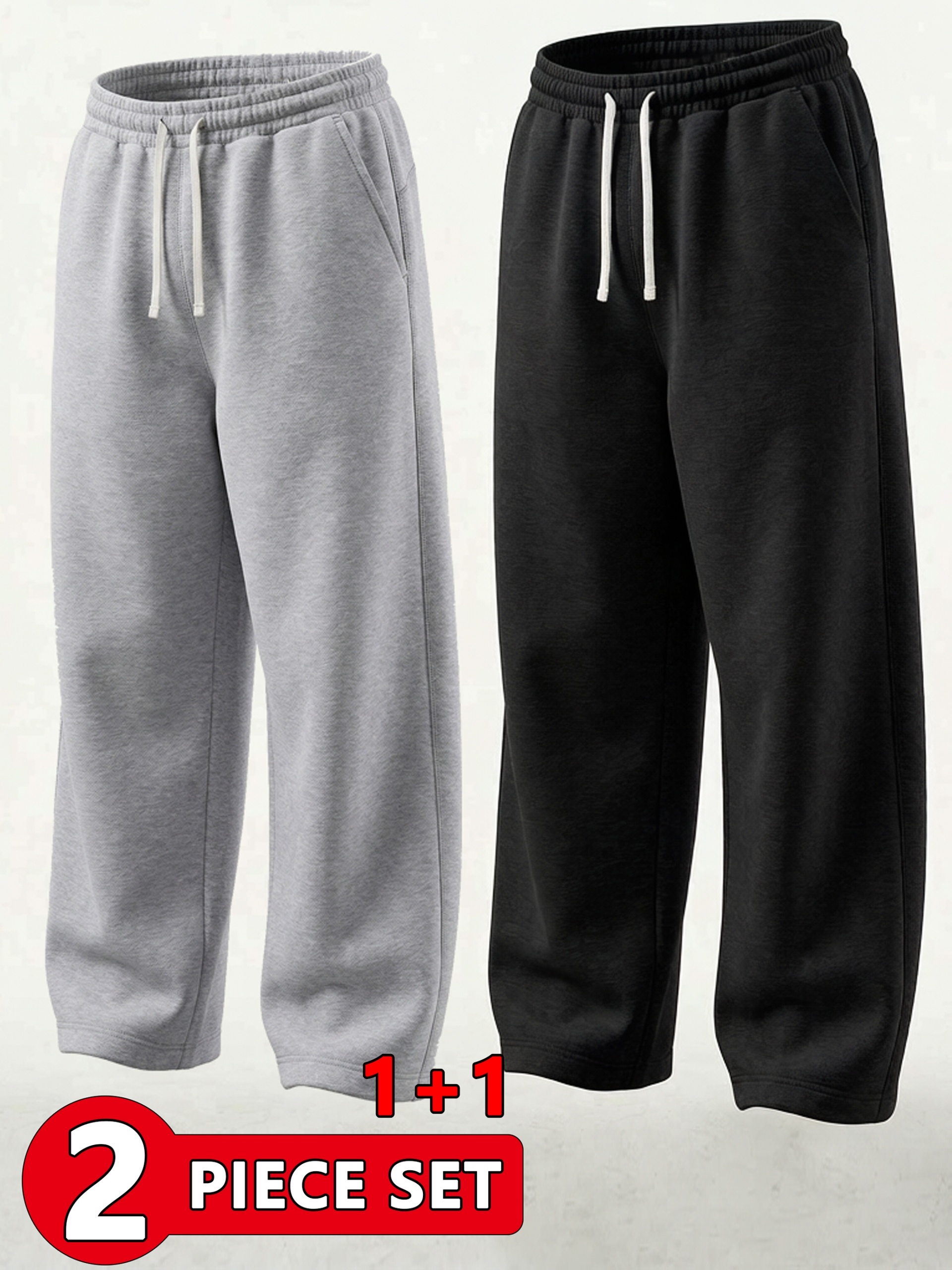 2 pezzi Pantaloni sportivi da uomo per casa e outdoor, coulisse…