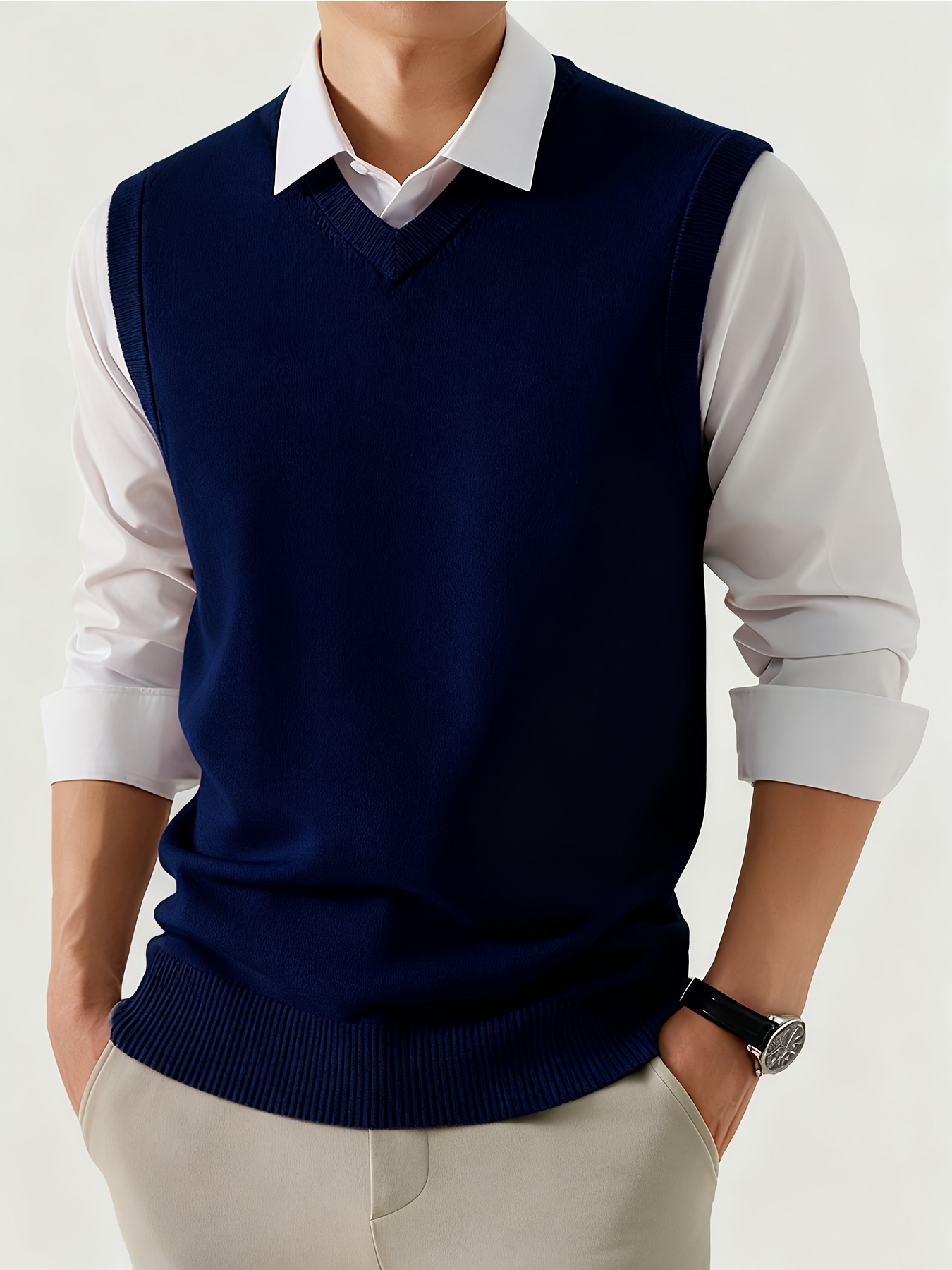 Gilet da uomo primavera autunno nuovo tinta unita maglione…