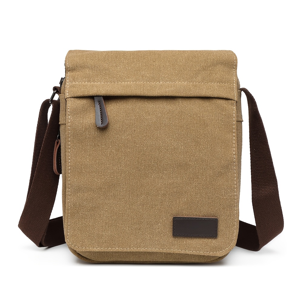 Borsa a tracolla a spalla stile retrò slavata da uomo, leggera…