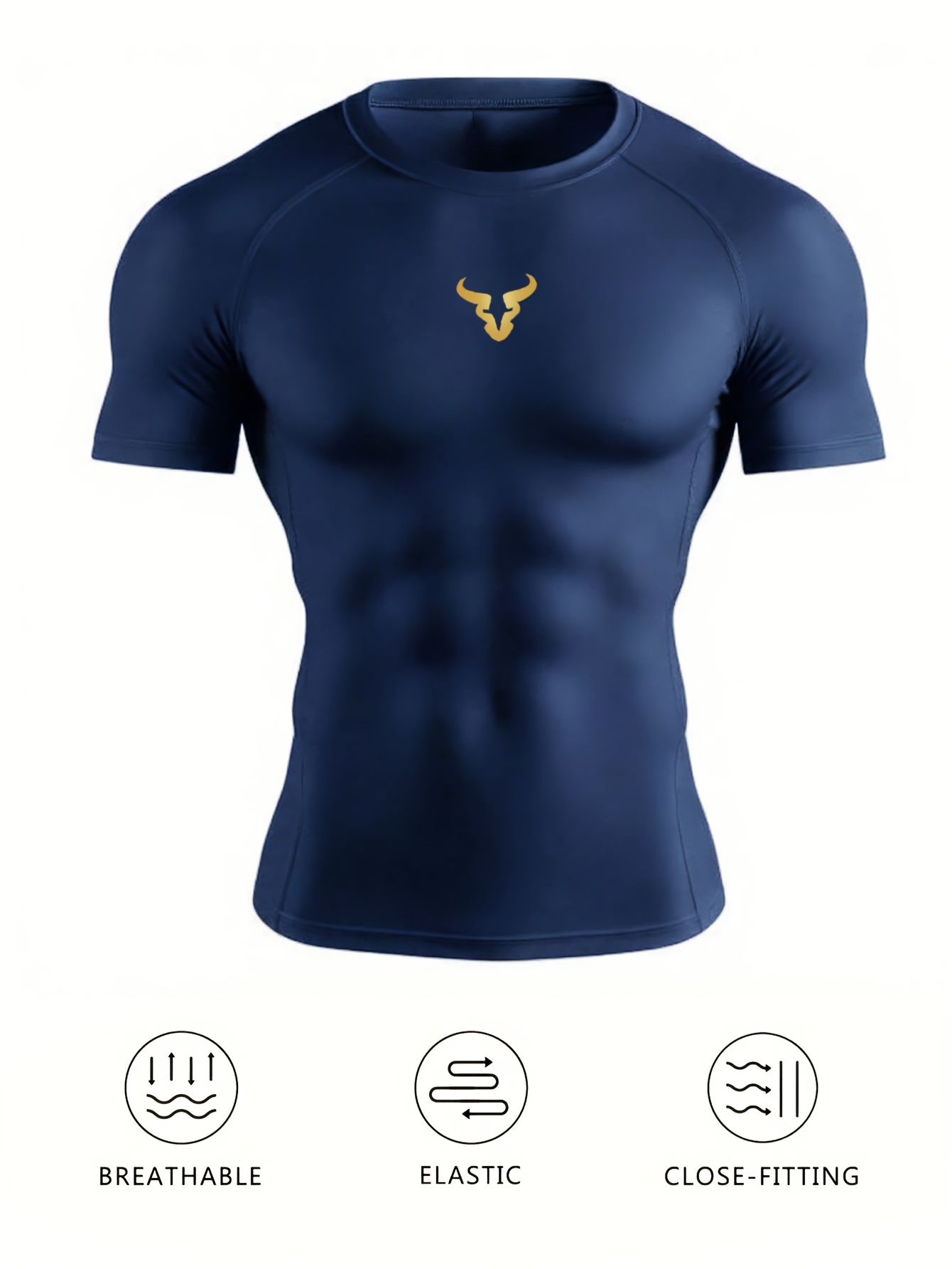 Maglia da fitness a compressione da uomo - Top atletico con…