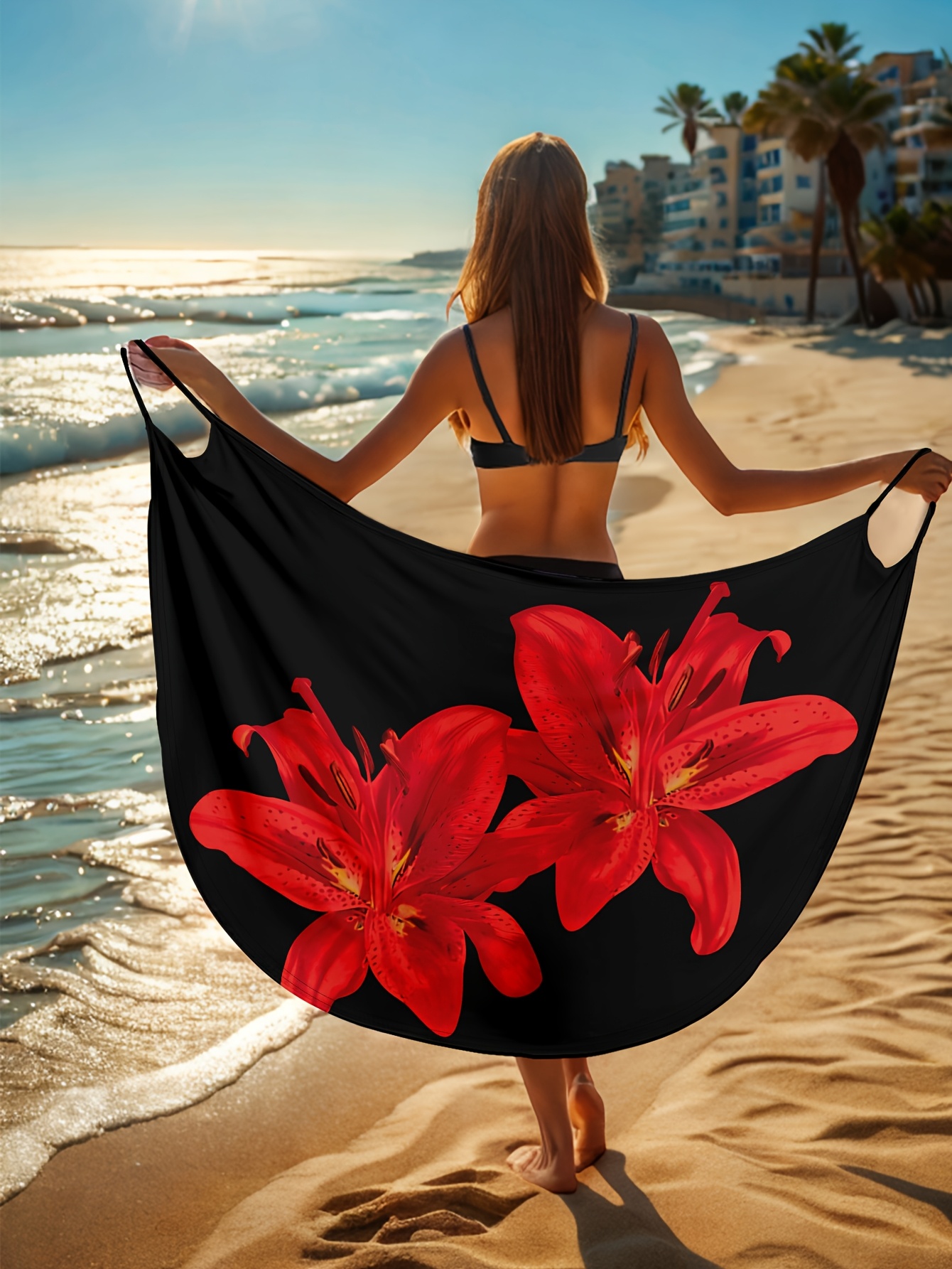 26SS Copricostume da spiaggia estivo da donna, stampa floreale…