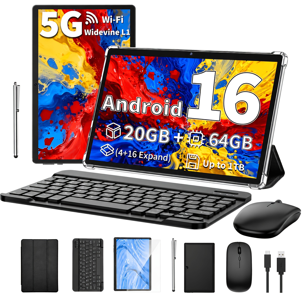 Tablet Android 16 del 2026, 20GB (4+16)RAM+64GB ROM, Memoria…