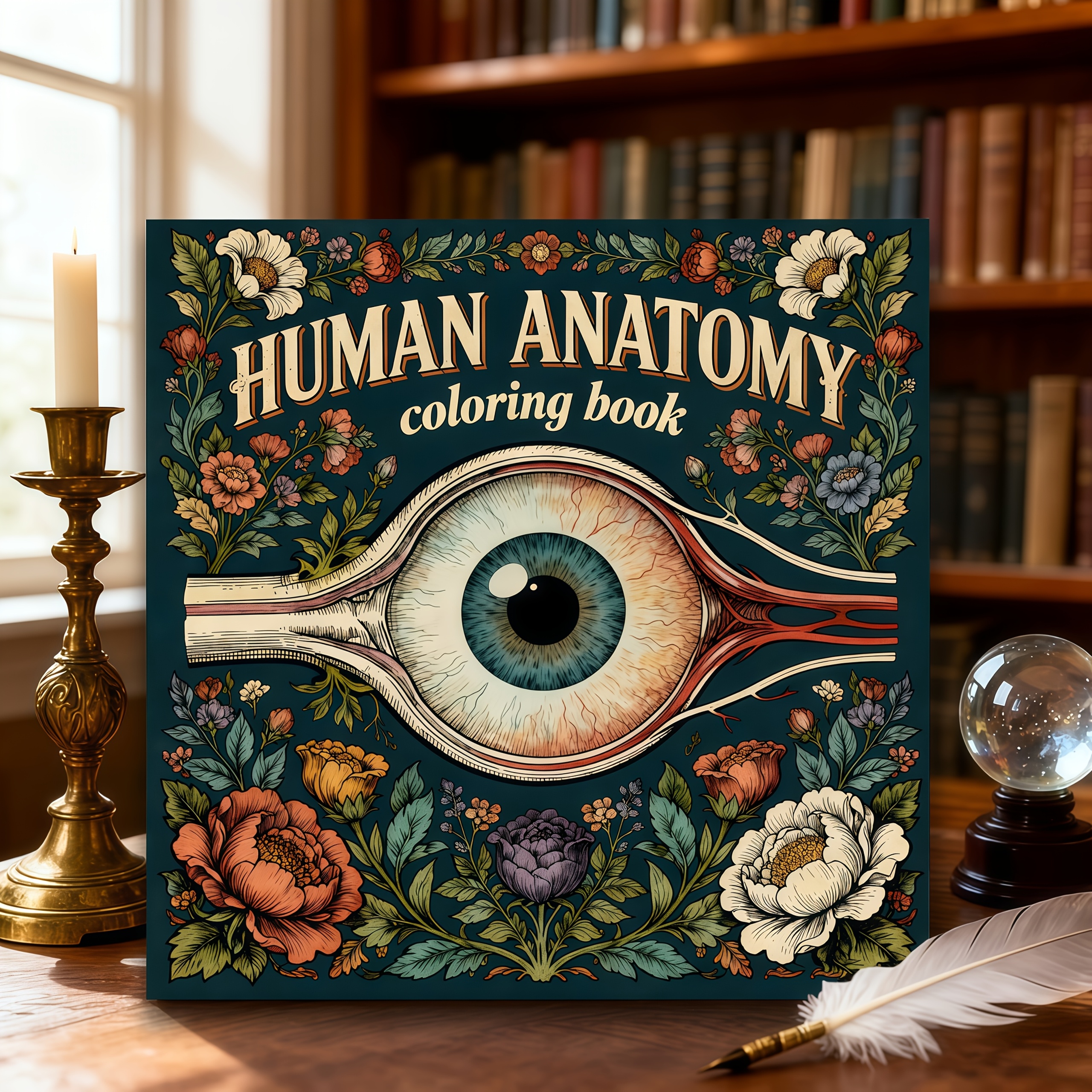 Libro da colorare di anatomia per adulti 19,99x19,99 cm - Stampa…