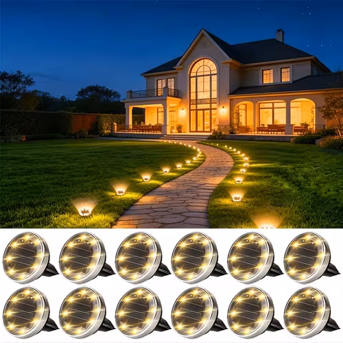 4/6/8/12 pz Luce Solare da Esterno da . Luce a LED a Energia…