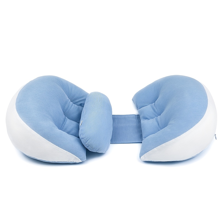 Cuscino di gravidanza in velluto a coste blu, progettato per…
