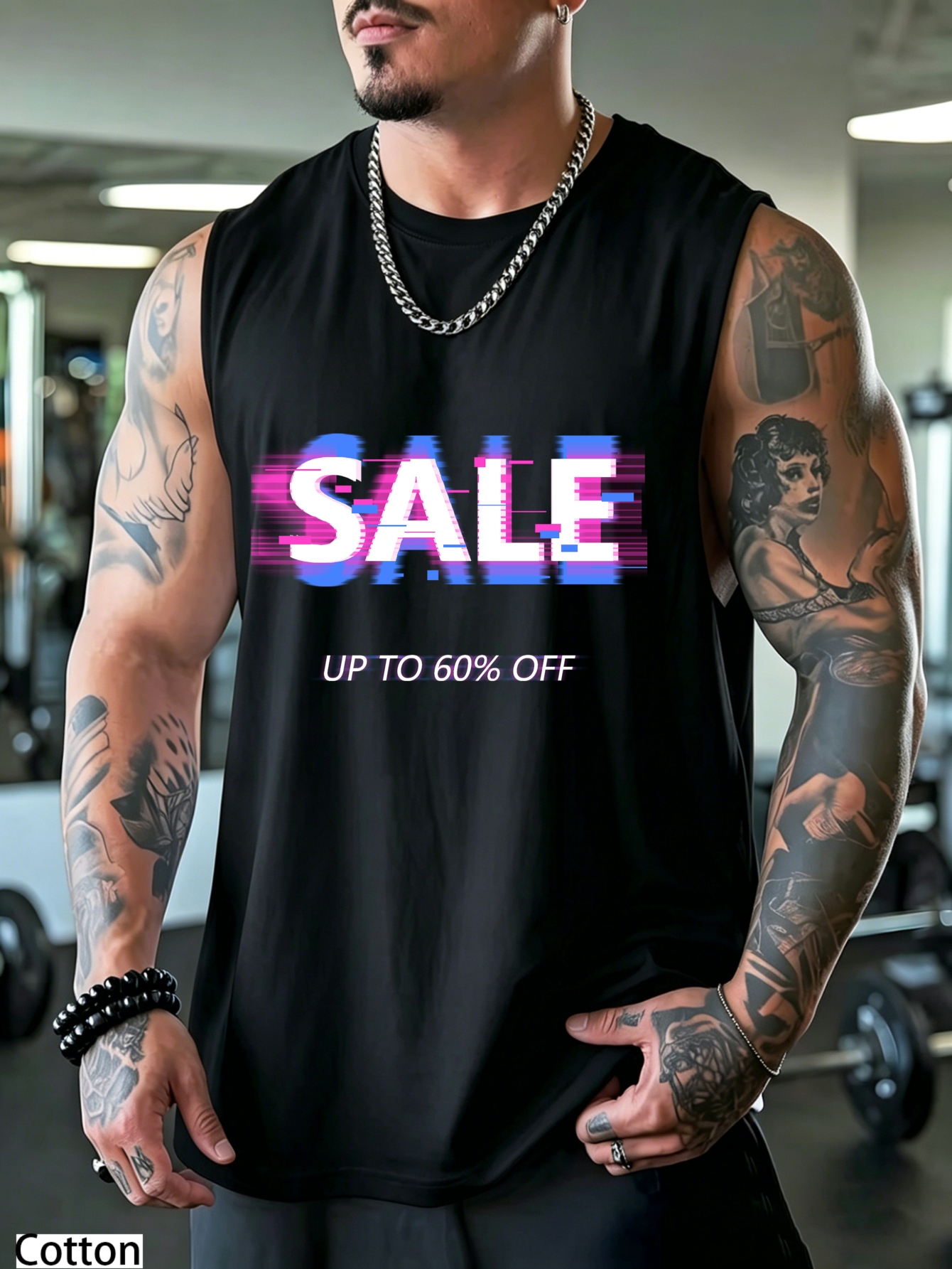 Canotta da uomo in cotone senza maniche stile Y2k abbigliamento…