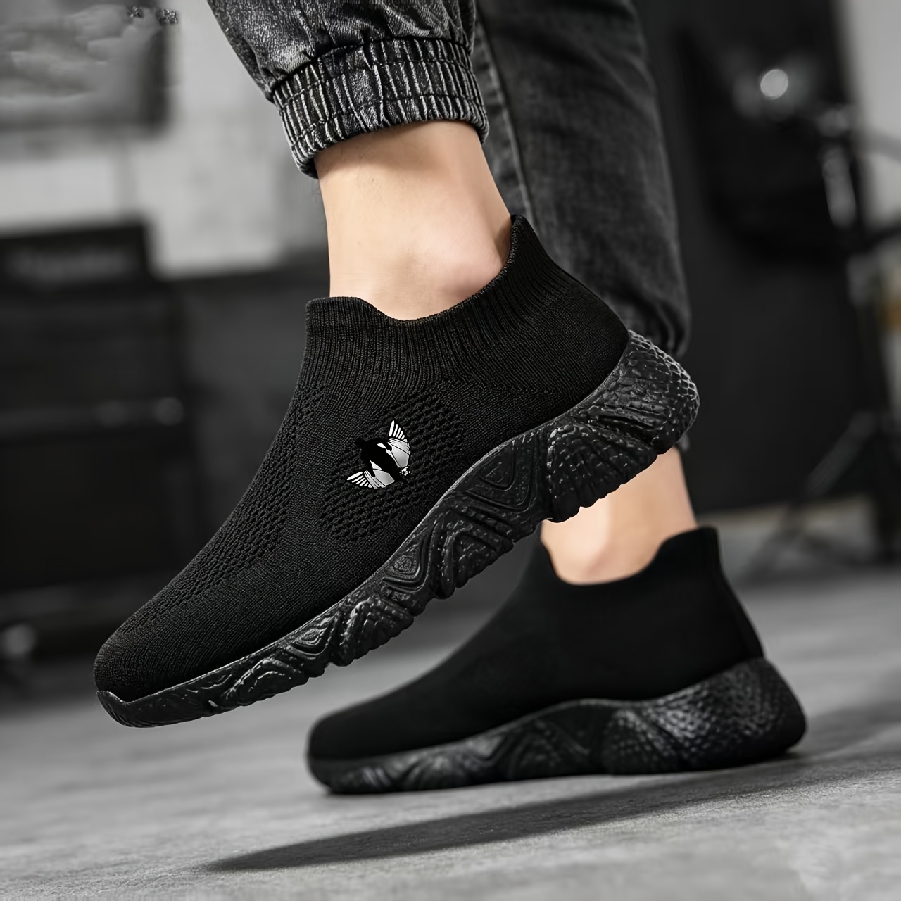 Jianbu Ning Scarpe da Passeggio Uomo alla Moda in Maglia Quattro…