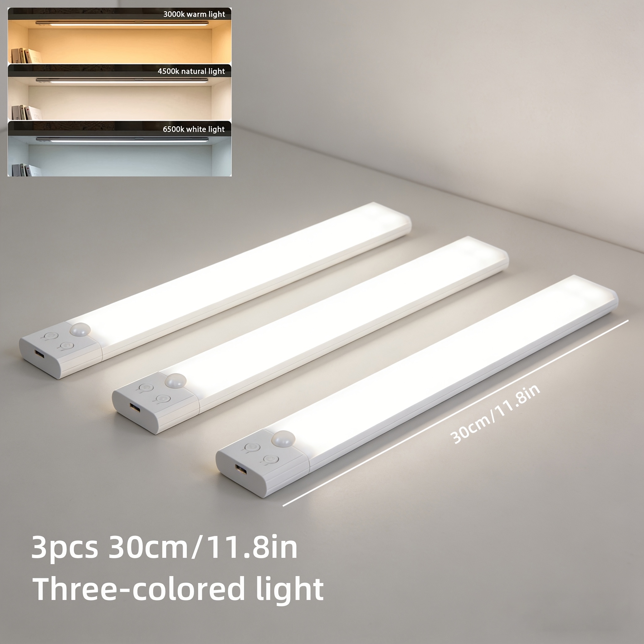 3 pezzi Luce Notturna LED Ultra-Sottile, Luce per Armadietto…
