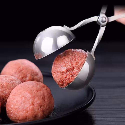 1 Stampo per Polpette in Acciaio Inossidabile con Manico…