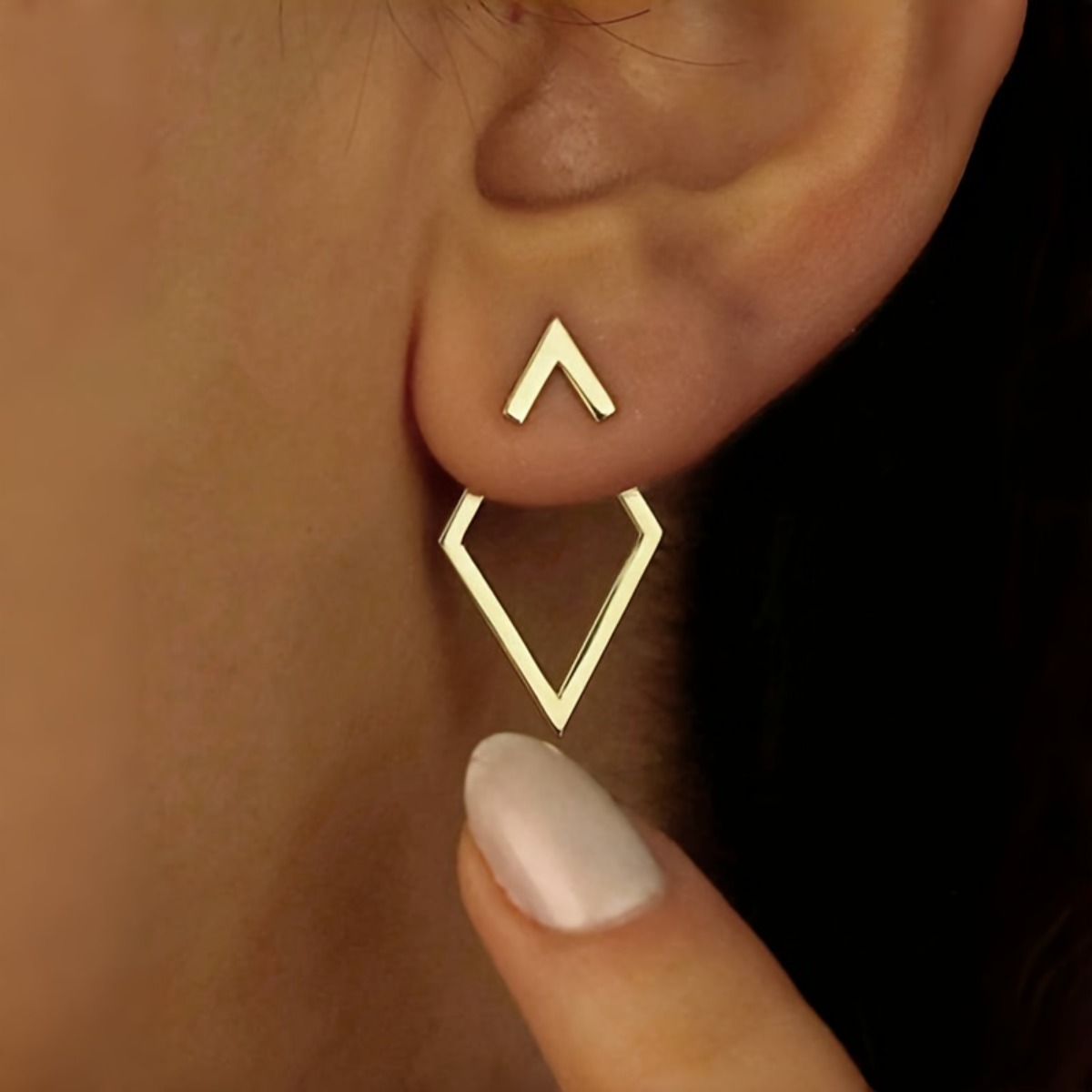 Set da 3 paia di orecchini pendenti a rombi geometrici per…