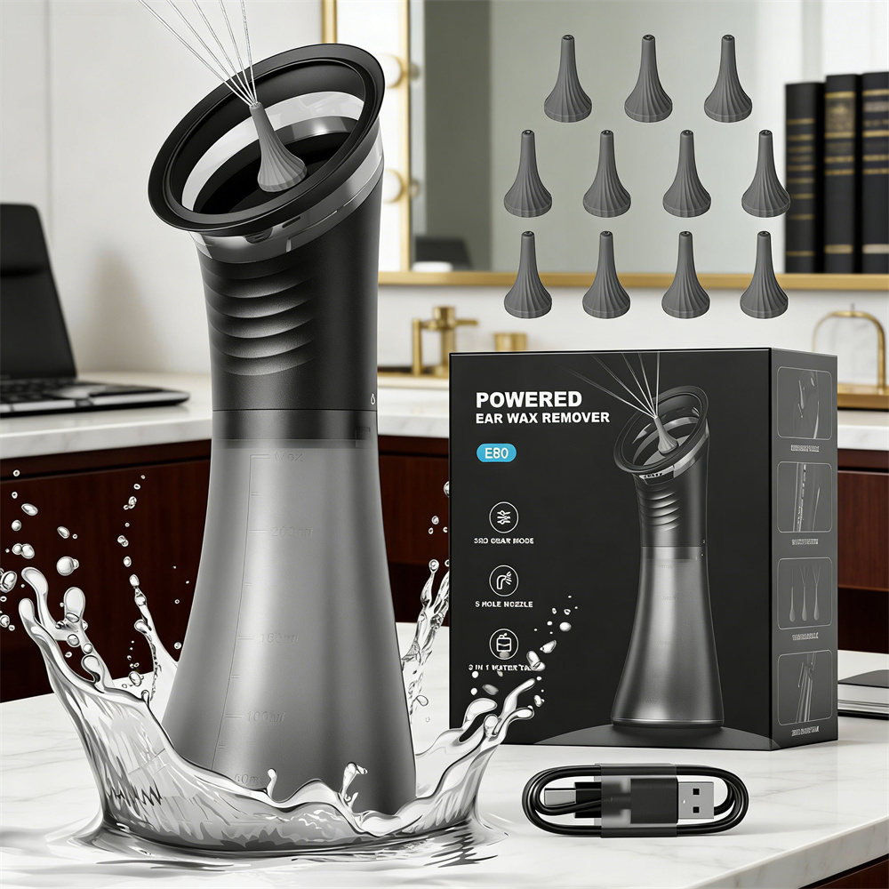 Kit per la rimozione elettrica del cerume con serbatoio di…