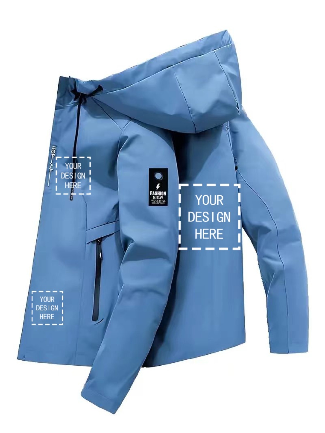 Giacca con Cappuccio Personalizzata per Uomo con Stampa Logo…
