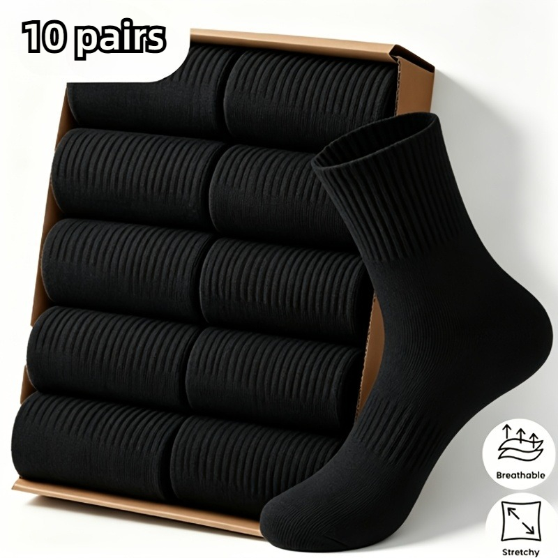 Confezione da 10 paia di calzini sportivi unisex a metà…