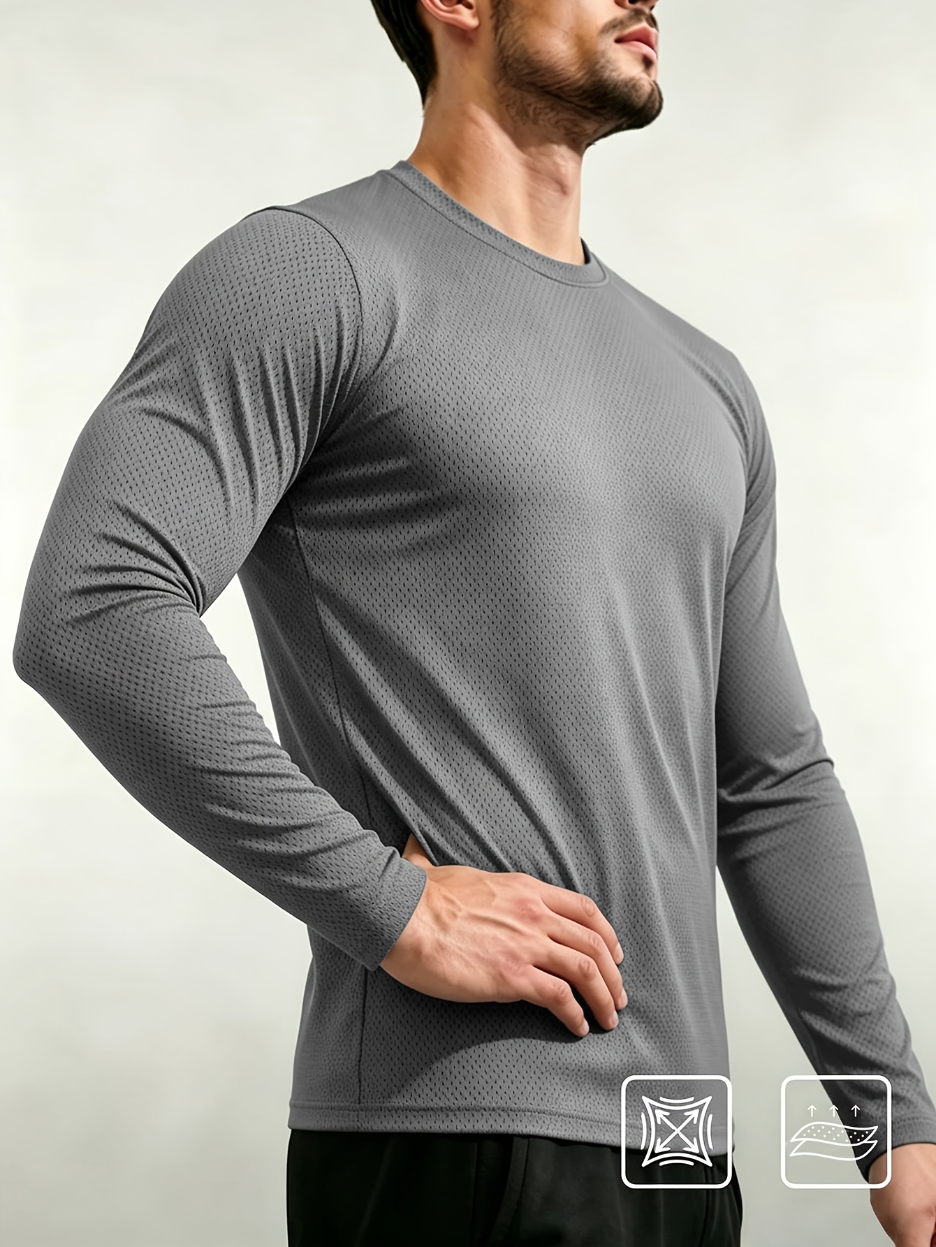 T-shirt da uomo di base a girocollo, vestibilità slim-fit…