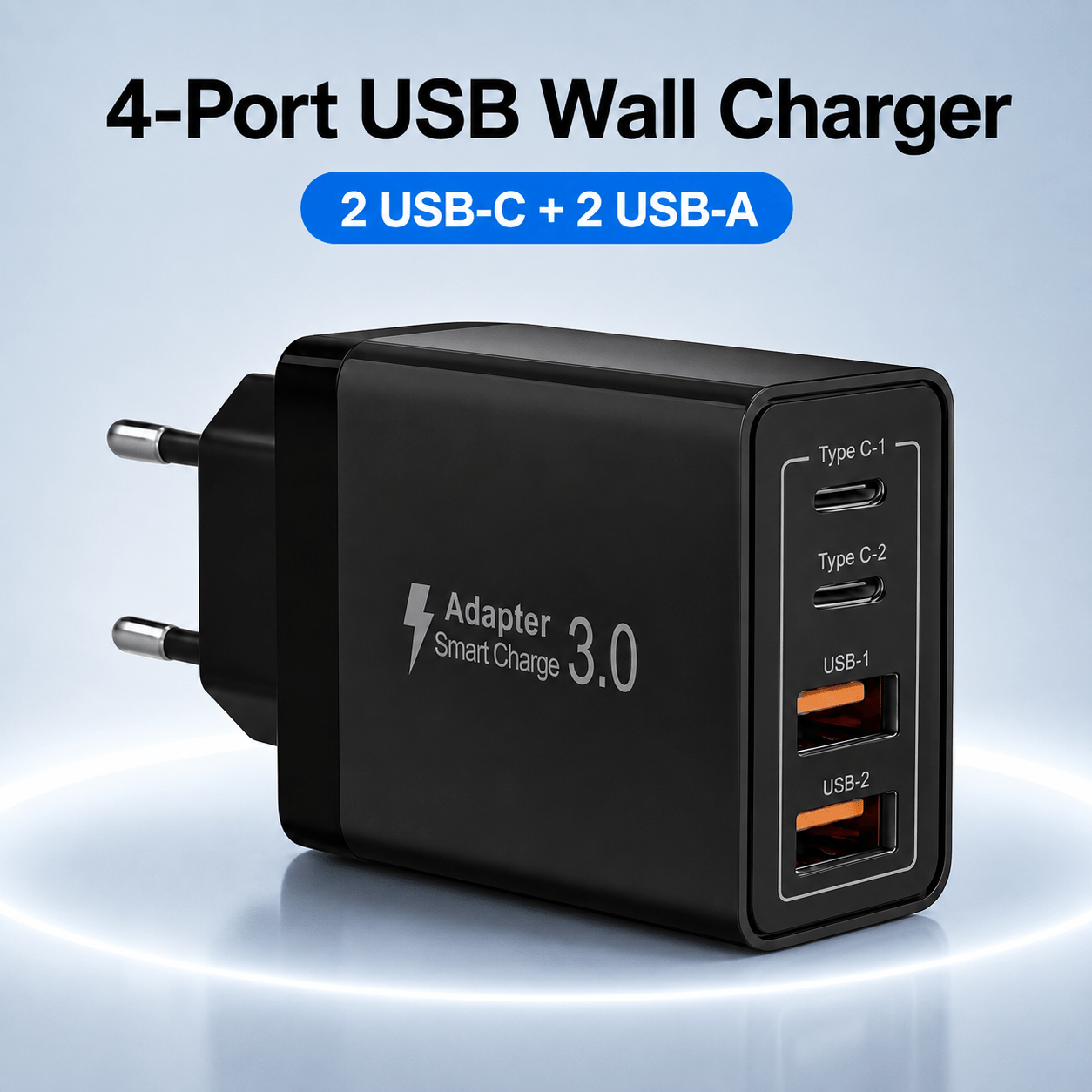 Caricatore da muro USB a 4 porte, adattatore di alimentazione…