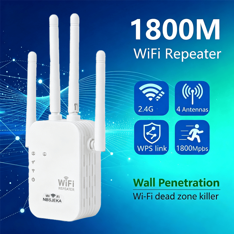 Booster Wifi Antenna ad Alta Penetrazione Bianca, 1800Mbps 2.4G…
