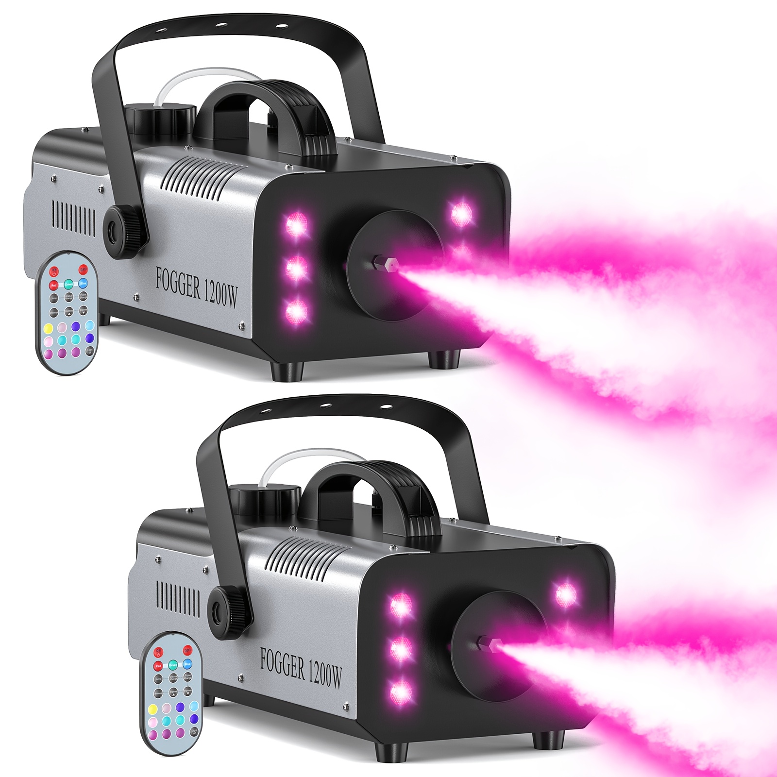 2 pezzi Macchina del fumo 1200W con illuminazione RGB 6 LED…