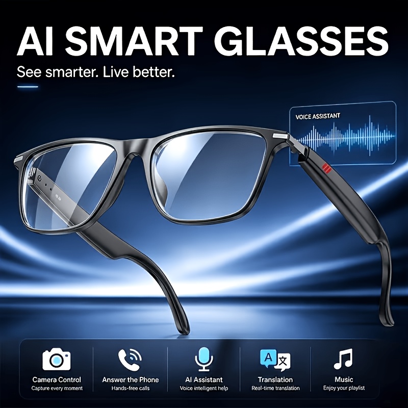 Occhiali Smart AI, Occhiali Intelligenti con Supporto Traduzione…