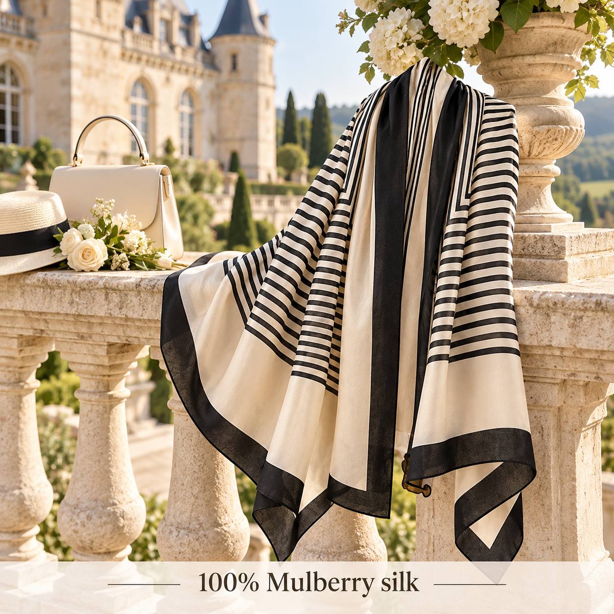 Sciarpa 100% Seta di Gelso da Donna, 180 X 70 Cm / 70.86 X 27.55…